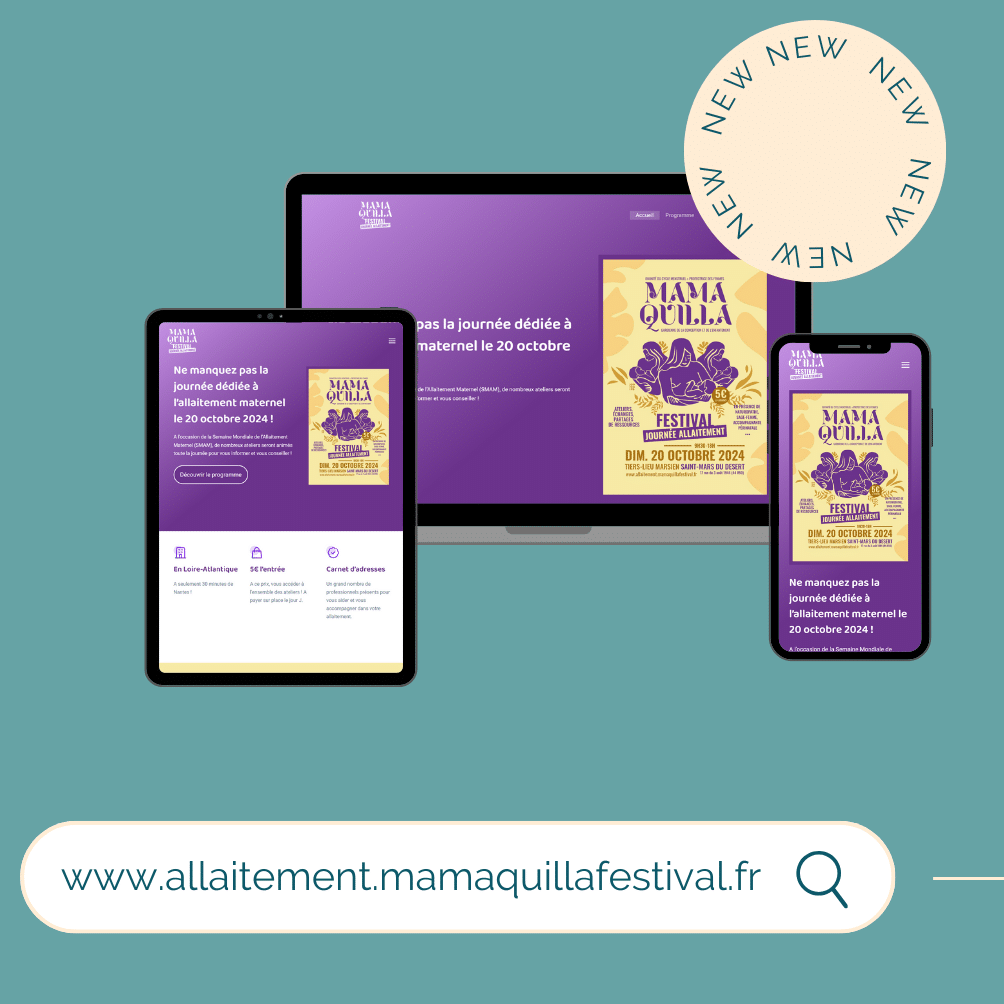 allaitement mama quilla festival site internet réalisation E-CLOSION webdesign