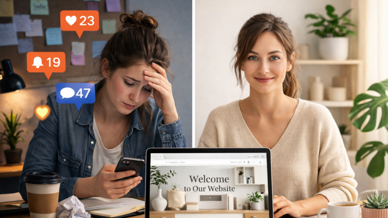 image article blog Emilie Giré E-CLOSION Webdesign Créer son site internet en 2026 : bonne ou mauvaise idée ?