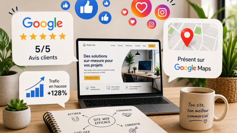 image article blog Emilie Giré E-CLOSION Webdesign Comment trouver des clients avec un site web efficace